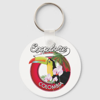 Llavero Explora logo retro de Colombia