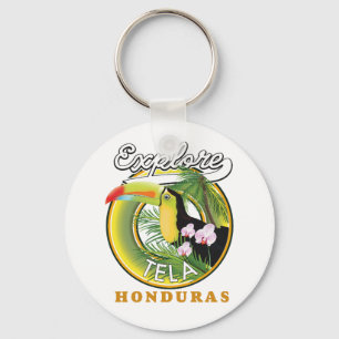 Llavero Explorar el logo de viaje de Tela Honduras