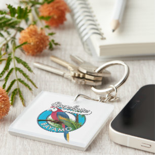 Llavero Explorar Keychain con el logotipo retro de Hawaii
