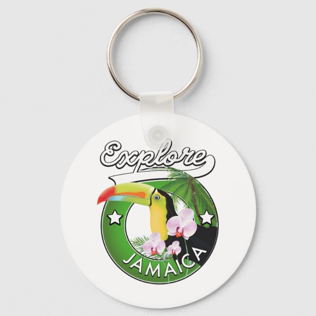 Llavero Explore el logo de las Bahamas Magnet Keychain (Anverso)