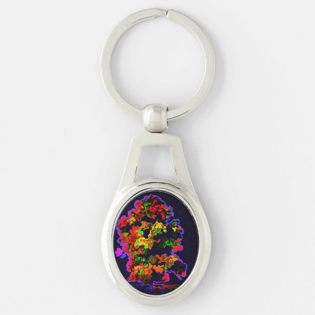 Llavero Explosión de árbol neón (Anverso)