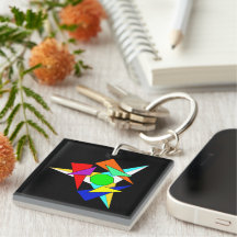 Explosión de estrella geométrica de múltiples colo