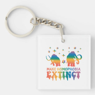 Llavero Extinge la homofobia - Elefante arcoiris LGBTQ