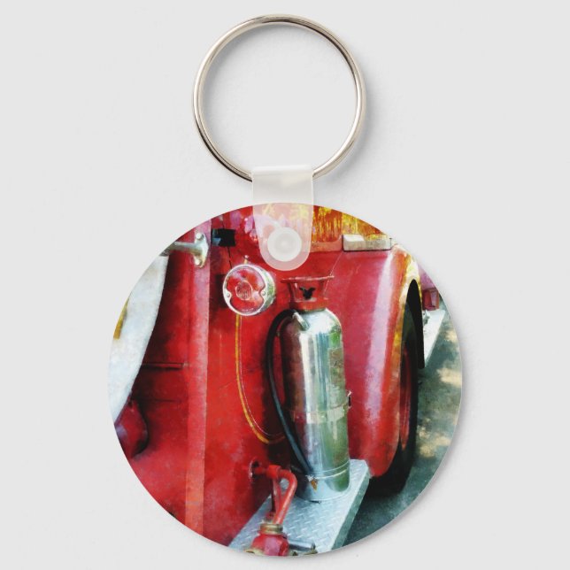 Llavero Extinguidor de incendios en camión de bomberos (Anverso)