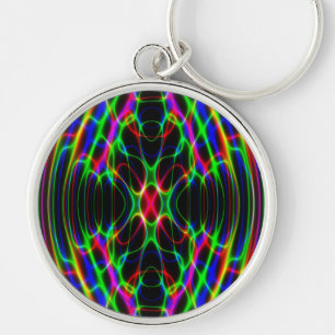 Llavero Extracto psicodélico de neón de la luz laser