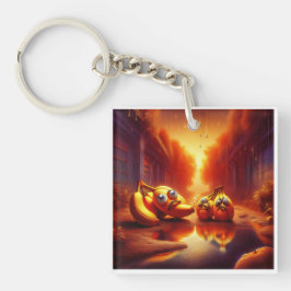 Llavero Extrañas Criaturas De Banana En El Salón Del Fuego