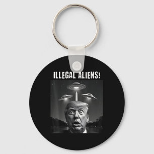 Llavero Extranjeros ilegales. Trump Selfie, Alien Y Ufo