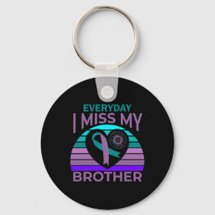Llavero Extraño A Mi Hermano Cinta De Corazón Sensibilizac