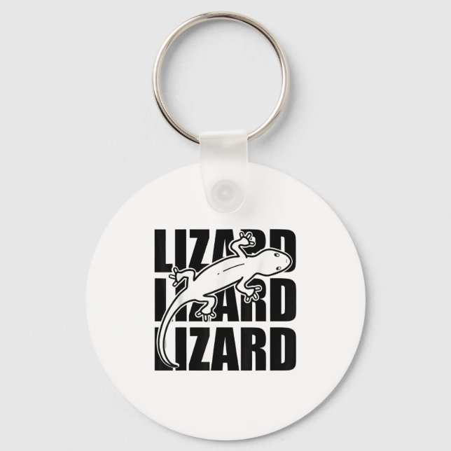 Llavero Extraño divertido Lizard Lizard Lizard Meme Animal (Anverso)