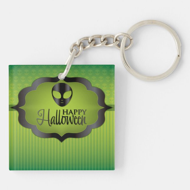 Llavero Extraterrestre verde de Halloween (Atrás)