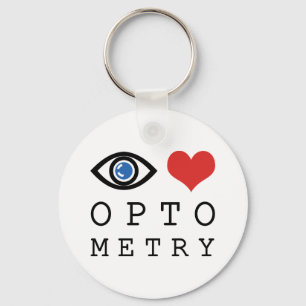 Llavero Eye Love Heart Optometry - Optometrista Tabla Ofta
