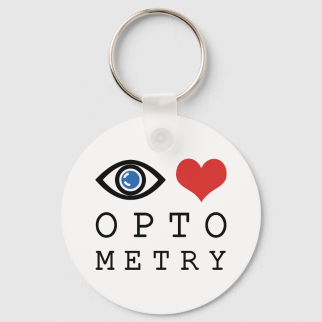 Llavero Eye Love Heart Optometry - Optometrista Tabla Ofta (Anverso)