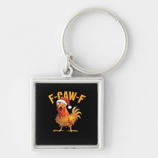 Llavero F-Caw-F Chicken Christmas Essential (Frente)