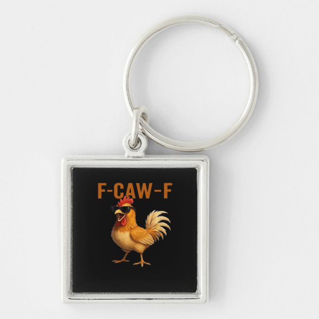 Llavero F-Caw-F Chicken Classic Aesthetic Design (Frente)