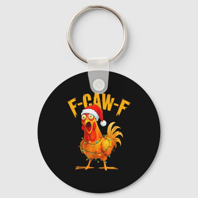 Llavero F-caw-f Chicken Fcawf Chicken Christmas Light Sant (Anverso)