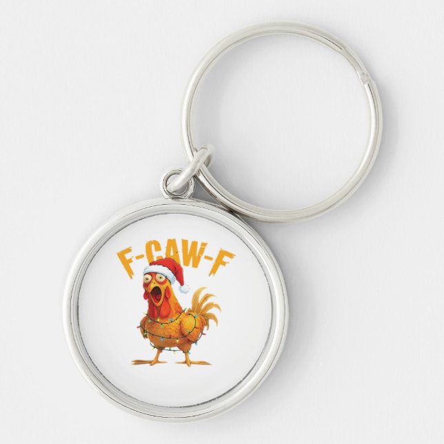 Llavero F-Caw-F Christmas Funny Chicken Christmas Essentia (Frente)