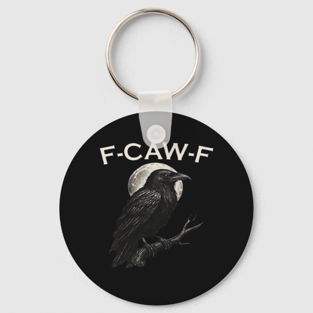 Llavero F-Caw-F Crow Funny Crow F-Caw-F Gear Minimal Clean (Anverso)