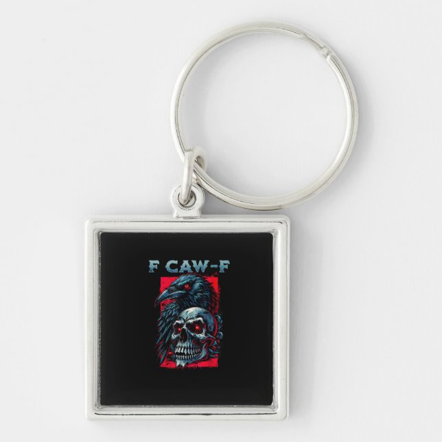 Llavero F-Caw-F Crow Humorous Graphic (Frente)