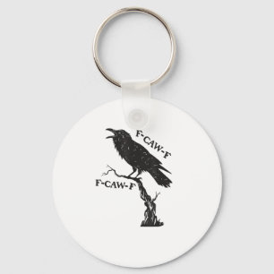 Llavero F-Caw-F Cuervo Juego de Palabras Pájaro Divertido 
