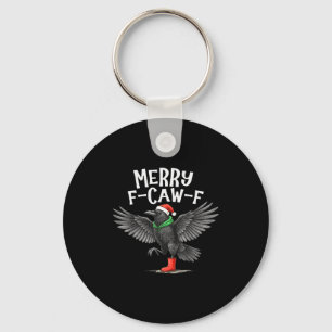 Llavero F-caw-f Feliz Navidad Cuervo Divertido Cuervo