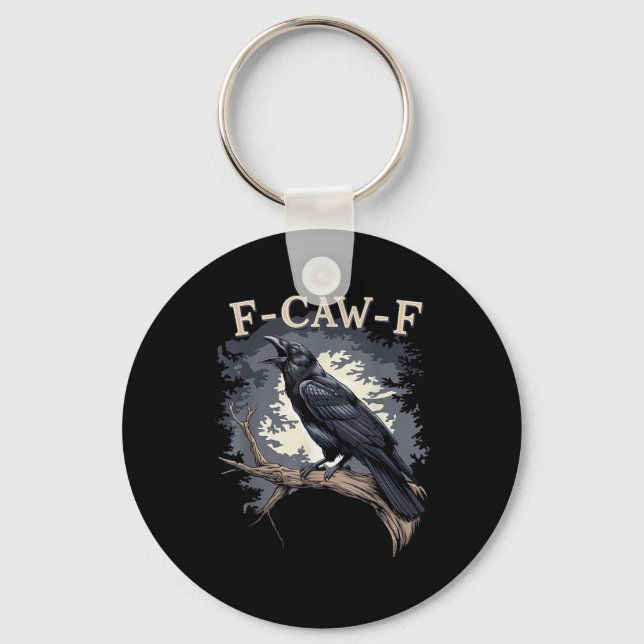 Llavero F-Caw-F Funny Bird Crow Creative Casual (Anverso)