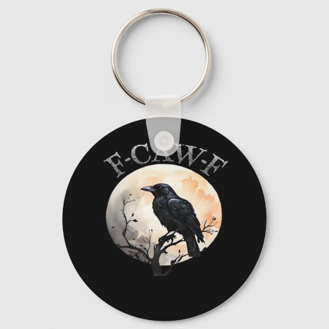 Llavero F-Caw-F Funny Bird Moon Minimal Clean (Anverso)