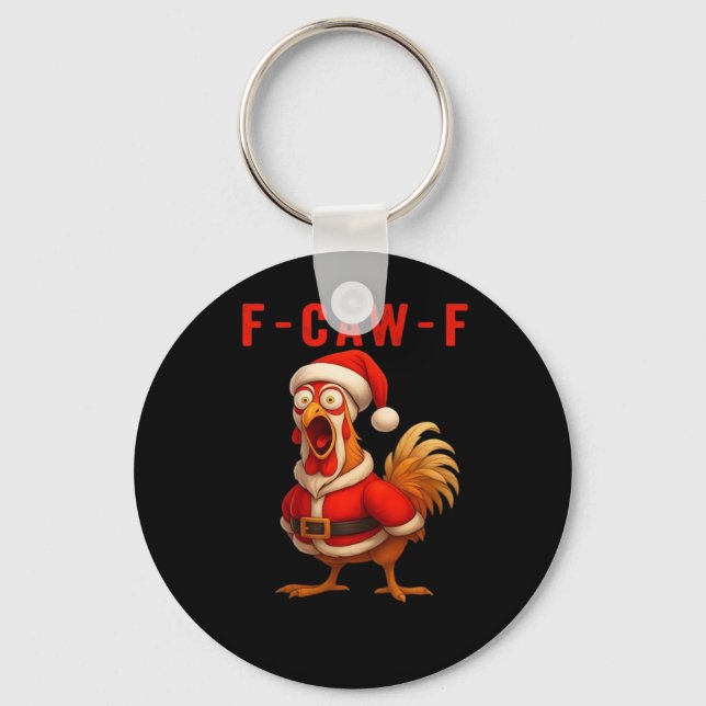 Llavero F-Caw-F Funny Chicken Christmas Essential (Anverso)