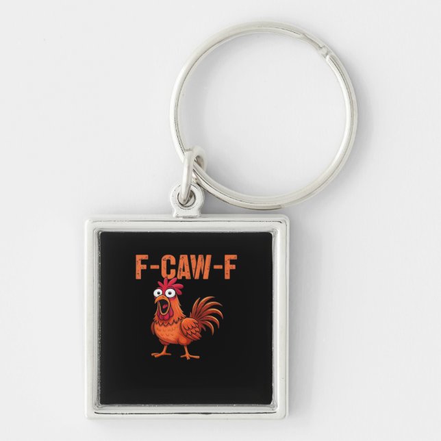 Llavero F-Caw-F Funny Chicken Classic Trendy Style (Frente)