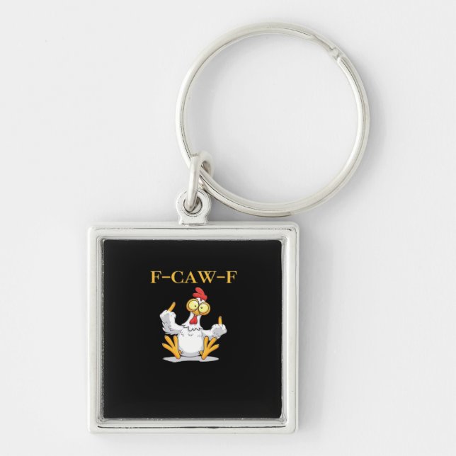 Llavero F-Caw-F Funny Chicken Retro Classic (Frente)