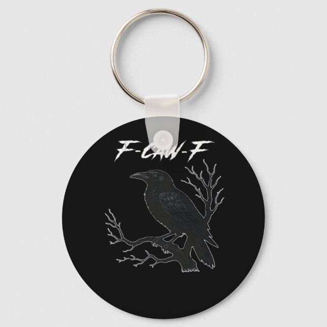 Llavero F-Caw-F Funny Crow Aesthetic Casual (Anverso)