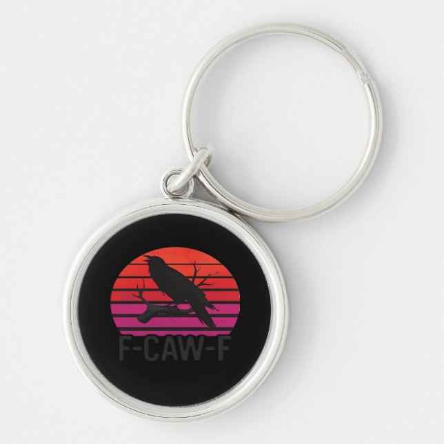 Llavero F-Caw-F Funny Crow Classic Minimal Clean (Frente)