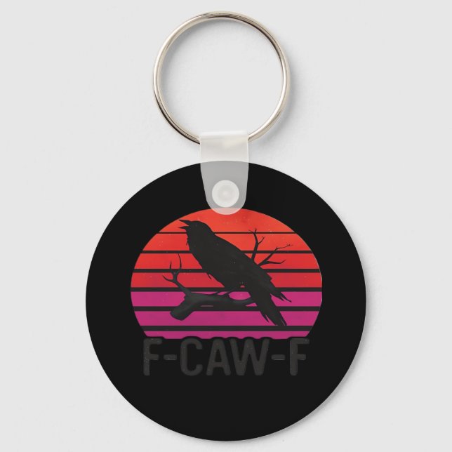 Llavero F-Caw-F Funny Crow Classic Minimal Clean (Anverso)