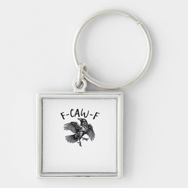 Llavero F Caw F Funny Crow Vintage Graphic (Frente)