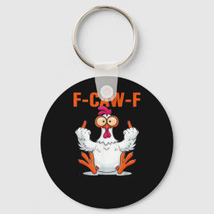 Llavero F-Caw-F Gallo Divertido Clásico Minimalista Limpio