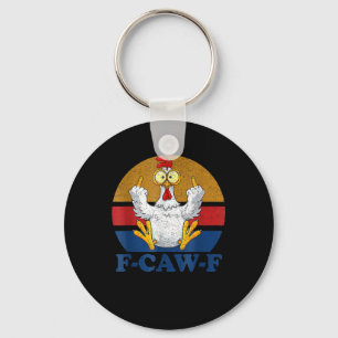 Llavero F-Caw-F Gallo Retro Antiguo Divertido Pollo Pasand