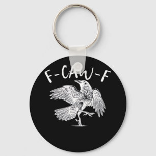 Llavero F-Caw-F Gráfico Antiguo Cuervo