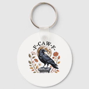 Llavero F-Caw-F Luna Cuervo Gótico Halloween Cuervo Pájaro