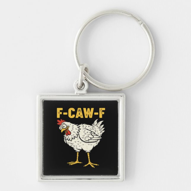Llavero F-Caw-F Pollo Clásico Retro Cool (Frente)