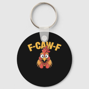 Llavero F-Caw-F Pollo Gracioso Pollo Gráfico Creativo
