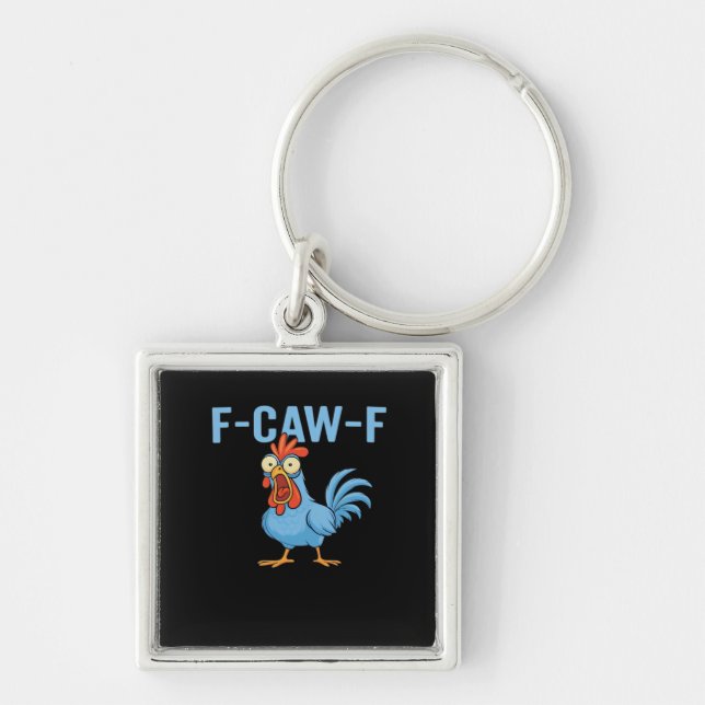 Llavero F-Caw-F Swearing Chicken Classic Retro Style (Frente)