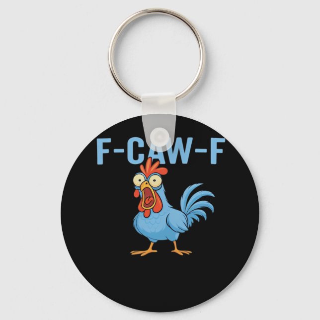 Llavero F-Caw-F Swearing Chicken Classic Retro Style (Anverso)