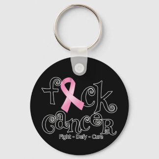 Llavero F*CK Cáncer de mama (Cinta rosada)