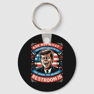 Llavero F. Kennedy Gracioso Meme Patriótico Toilet 4 De Ju