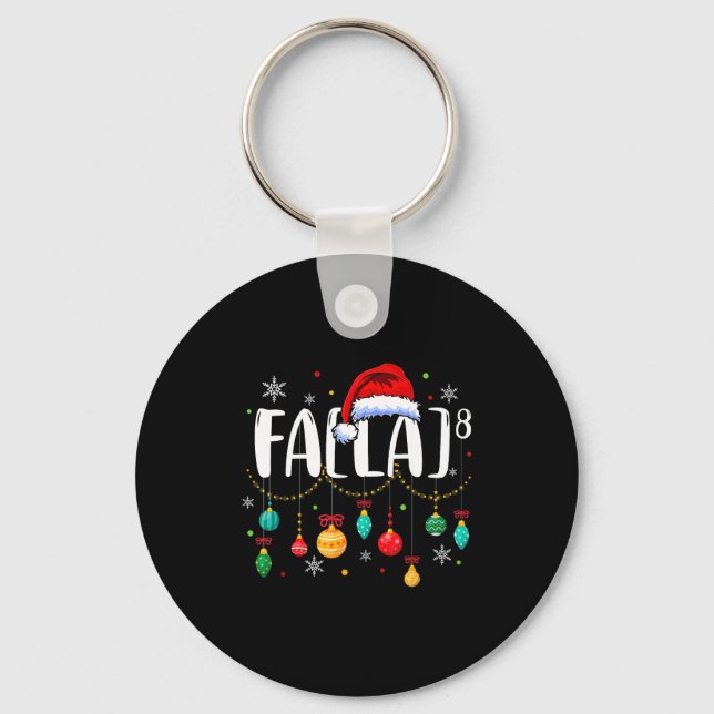 Llavero Fa (la) 8 Funny Christmas Santa Fa La Math Teacher (Anverso)