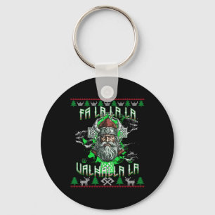 Llavero Fa La 8 Valhalla Santa Hat Viking Skull Navidades