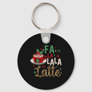 Llavero Fa La La Latte Funny Navidades Amantes del Café
