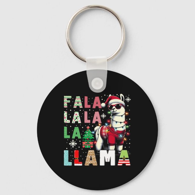 Llavero Fa La Llama Es Graciosa Llama Navidades De Animale (Anverso)