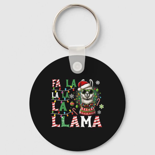 Llavero Fa La Llama Es Graciosa Llama Navidades De Animale (Anverso)