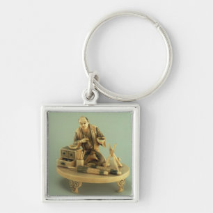 Llavero Fabricante del parasol, Okinomo, período de Edo