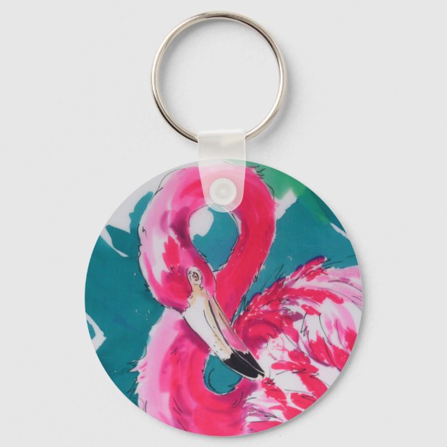 Llavero Fabuloso Flamingo Bird Tropical Keychain (Anverso)